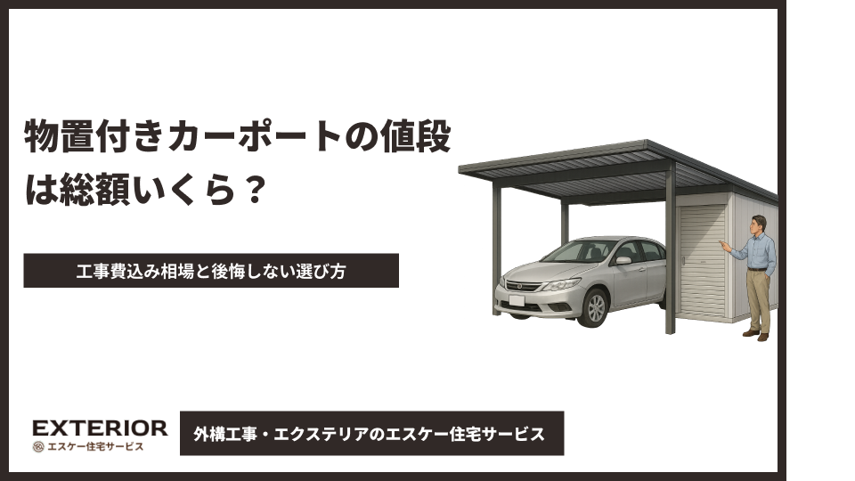 ガレージ・物置付きカーポートの値段は総額いくら?工事費込み相場と後悔しない選び方