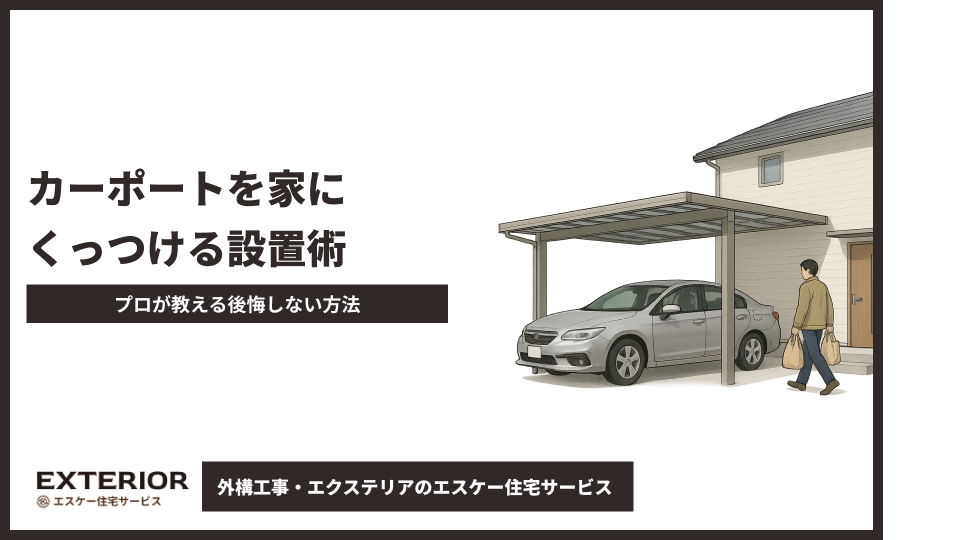 カーポートを家にくっつける設置術。プロが教える後悔しない方法
