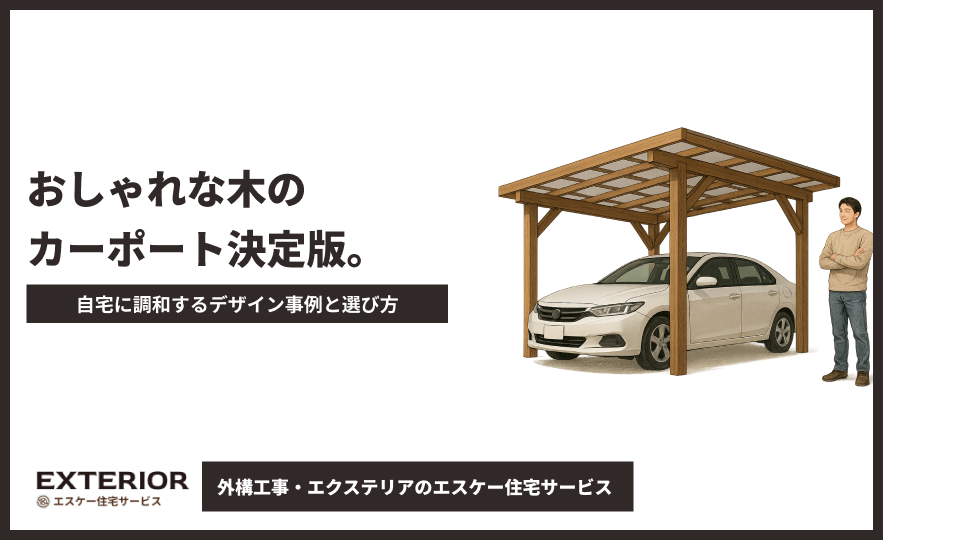 おしゃれな木のカーポート決定版。自宅に調和するデザイン事例と選び方