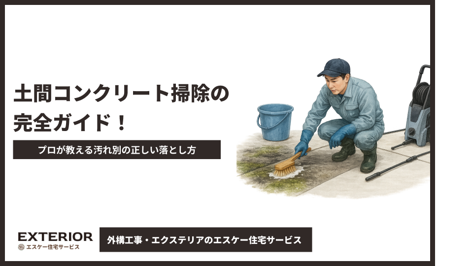 土間コンクリート掃除の完全ガイド！プロが教える汚れ別の正しい落とし方