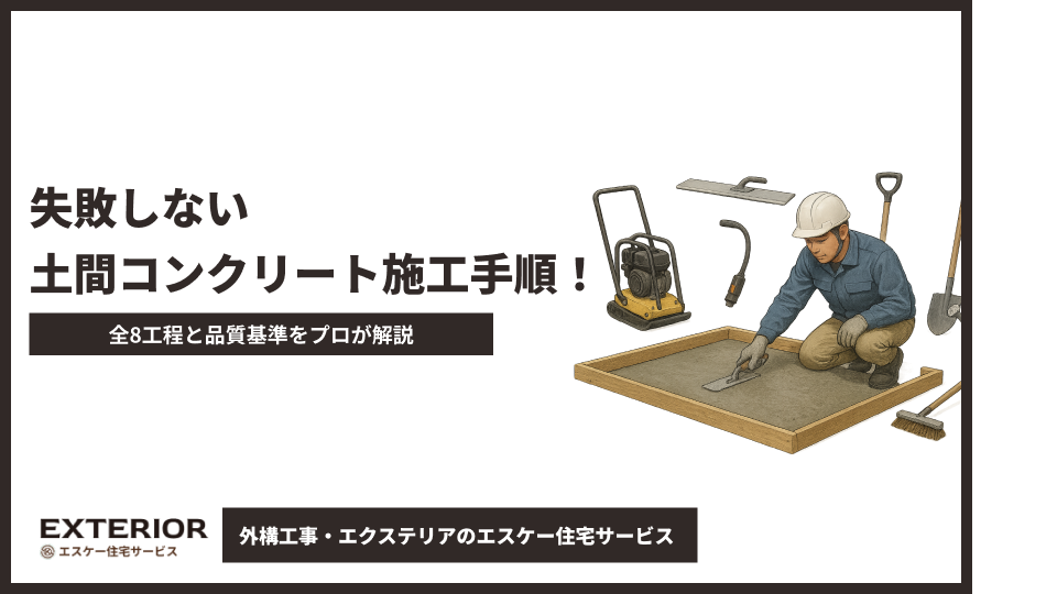 失敗しない土間コンクリート施工手順!全8工程と品質基準をプロが解説