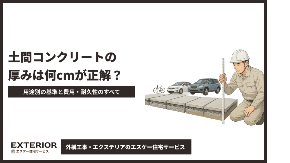 土間コンクリートの厚みは何cmが正解？用途別の基準と費用・耐久性のすべて