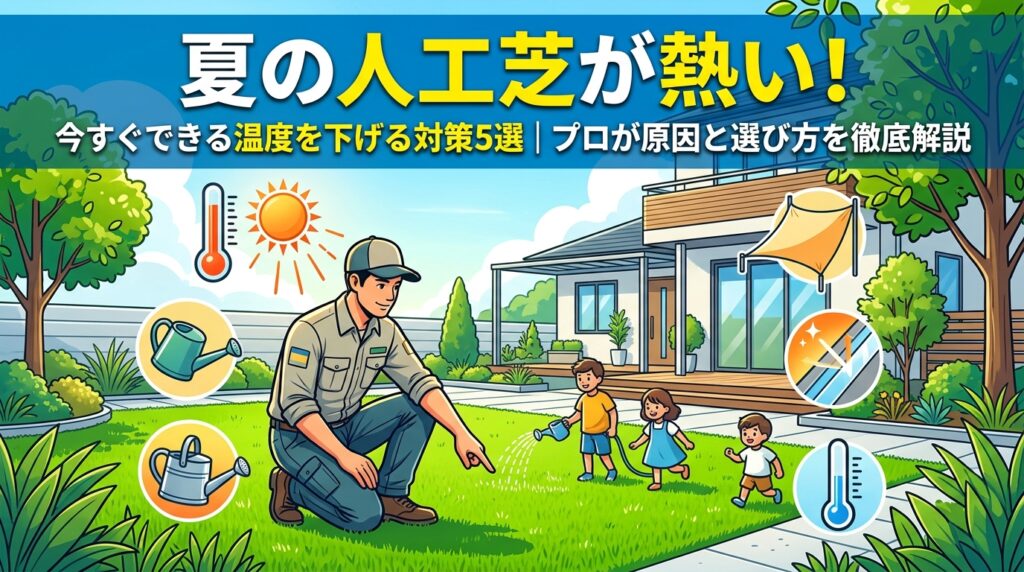 夏の人工芝が熱い！今すぐできる温度を下げる対策5選｜プロが原因と選び方を徹底解説
