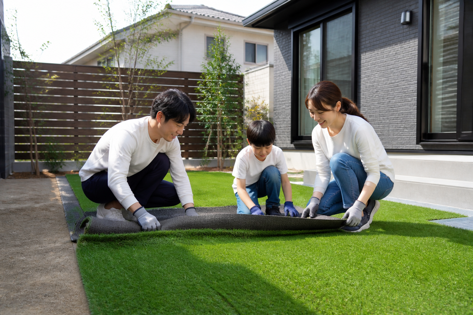 DIYでの人工芝設置に挑戦してみたい方は、こちらの記事で詳しい手順を解説しています。 人工芝DIYのやり方｜初心者でも失敗しない全手順をプロが写真付きで徹底解説 また、最も重要な下地作りの詳細はこちら